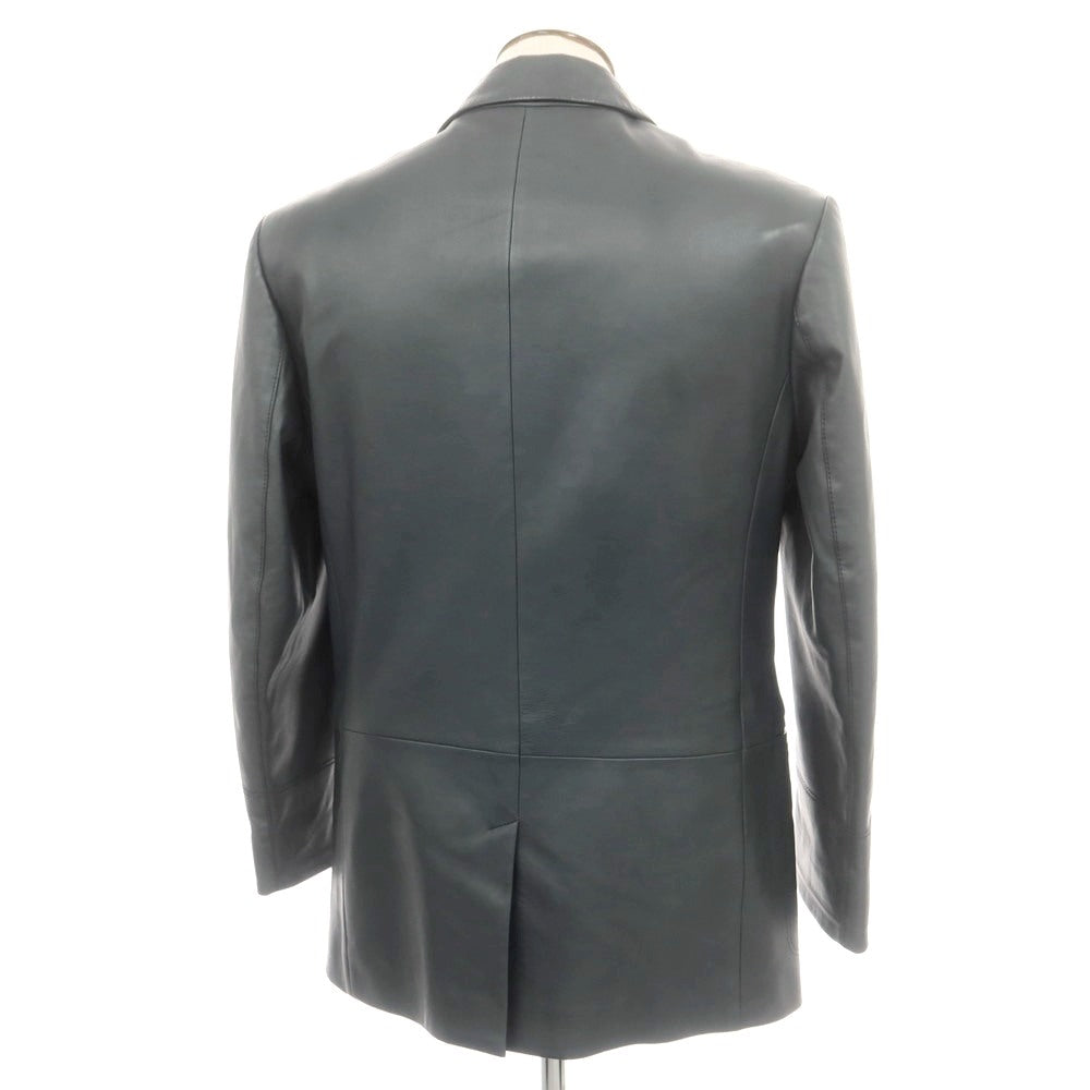 【中古】ジバンシィ GIVENCHY ラムレザー 3B カジュアルジャケット ダークグレー【 52 】【 状態ランクC 】【 メンズ 】