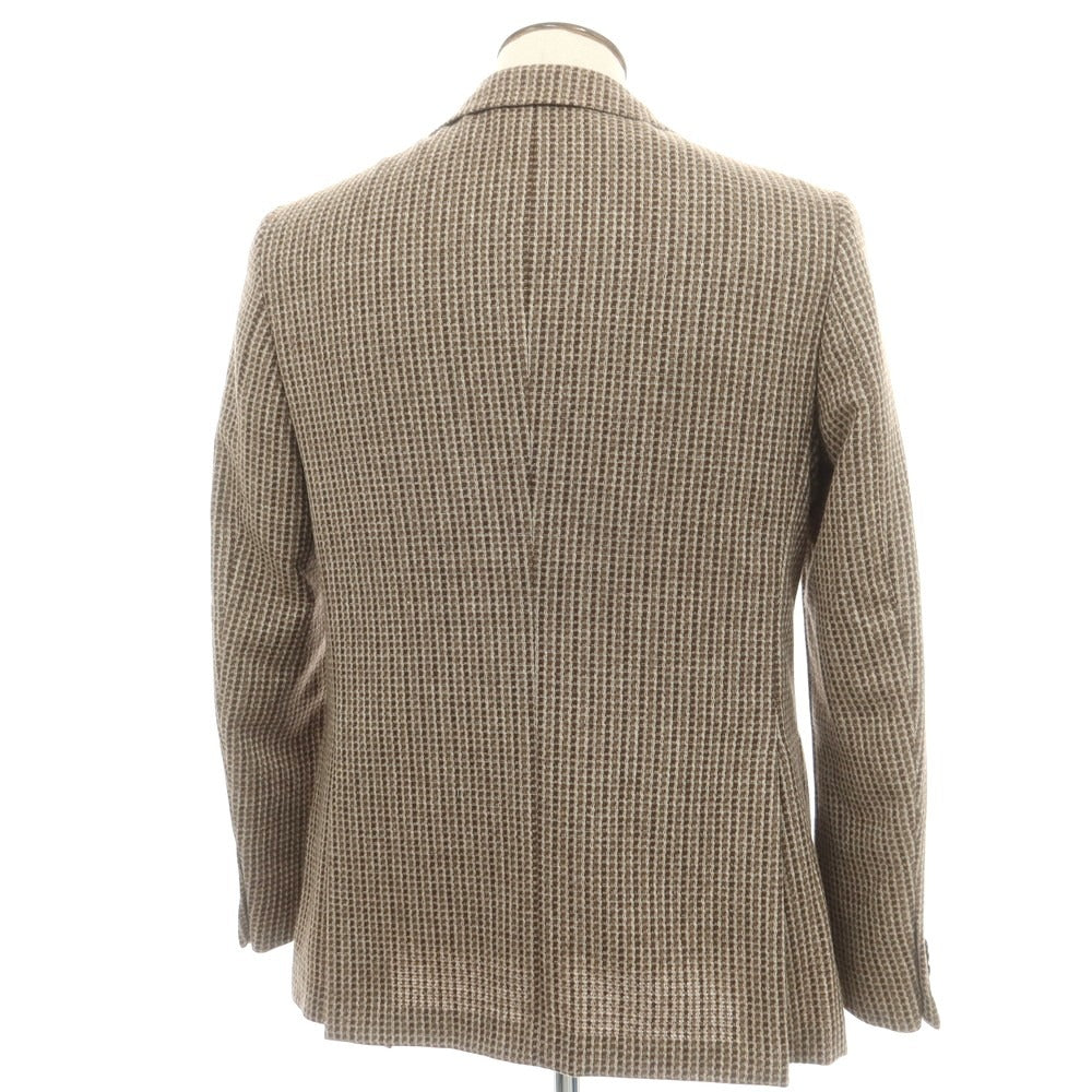 【中古】ベルベスト Belvest ECO FRIENDLY ウール 2B テーラードジャケット ブラウンxベージュ【 52 】【 状態ランクC 】【 メンズ 】