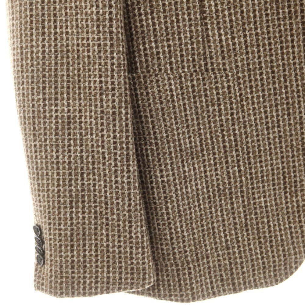 【中古】ベルベスト Belvest ECO FRIENDLY ウール 2B テーラードジャケット ブラウンxベージュ【 52 】【 状態ランクC 】【 メンズ 】