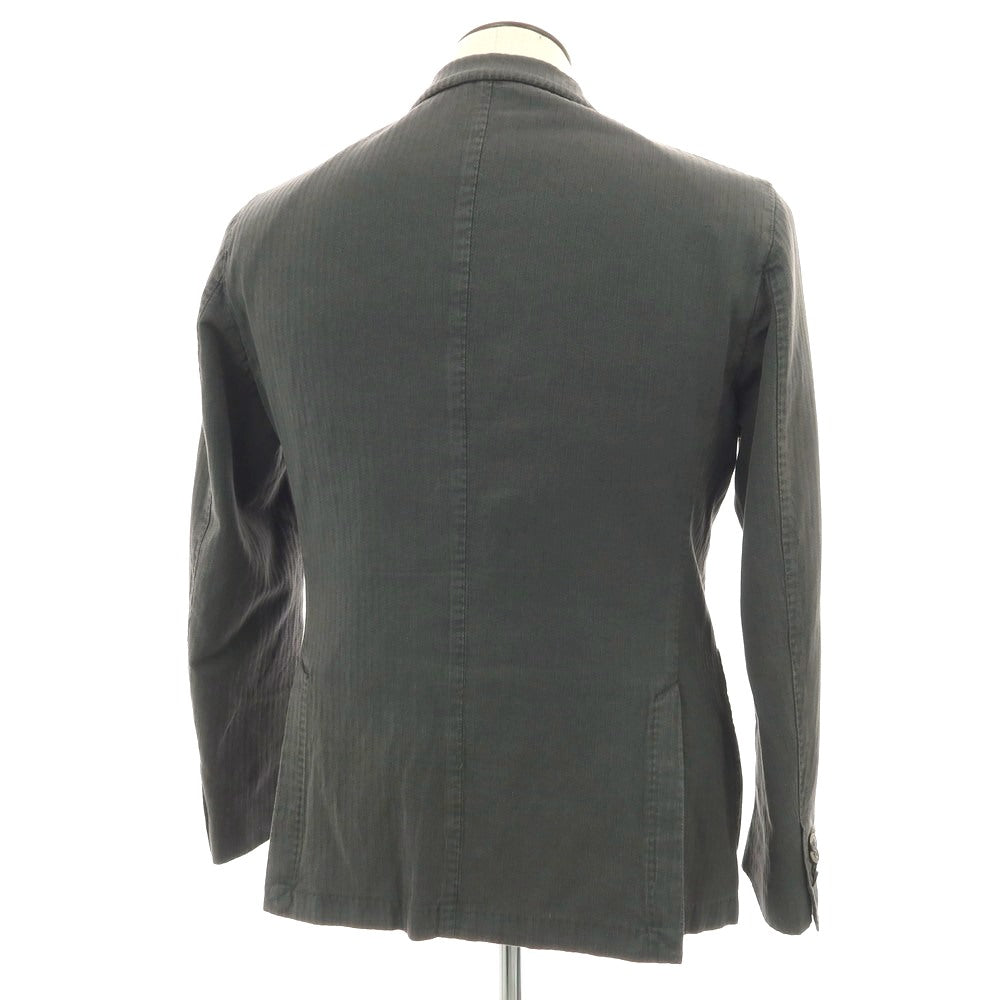 【中古】エルビーエム1911 L.B.M.1911 コットンリネン 2B カジュアルジャケット ダークグレー【 52 】【 状態ランクC 】【 メンズ 】