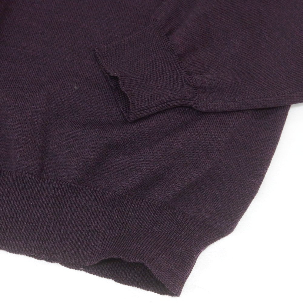【中古】ザノーネ ZANONE ウール Vネック プルオーバーニット パープル【 50 】【 状態ランクB 】【 メンズ 】