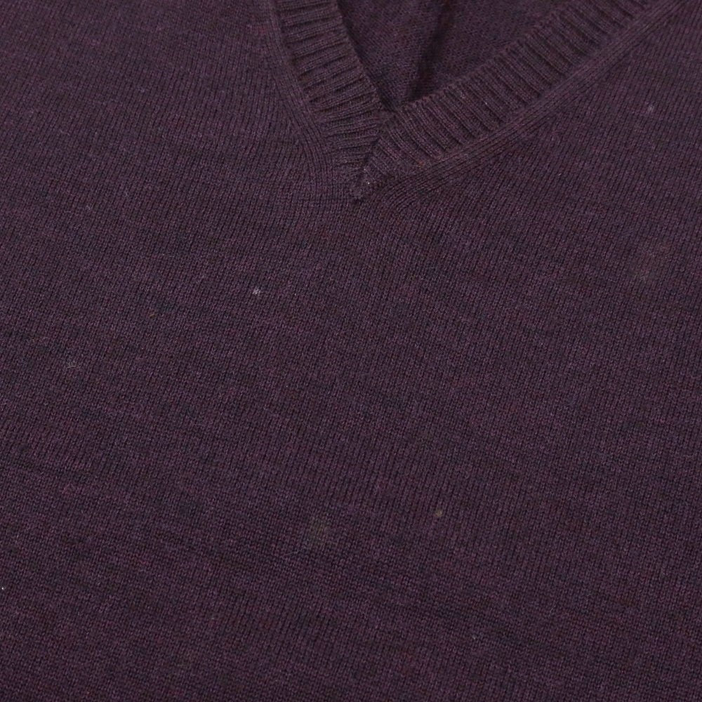 【中古】ザノーネ ZANONE ウール Vネック プルオーバーニット パープル【 50 】【 状態ランクB 】【 メンズ 】