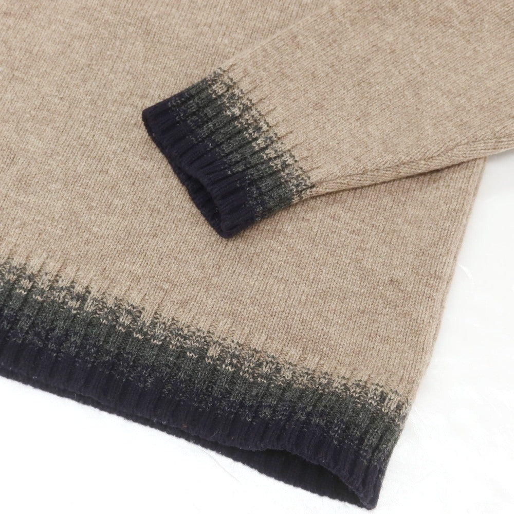 【中古】ザノーネ ZANONE ウール Vネック プルオーバーニット ブラウンベージュ系【 52 】【 状態ランクB 】【 メンズ 】