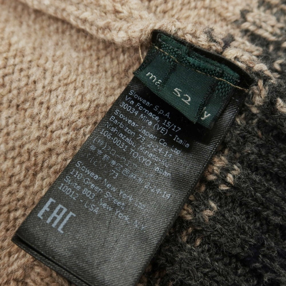 【中古】ザノーネ ZANONE ウール Vネック プルオーバーニット ブラウンベージュ系【 52 】【 状態ランクB 】【 メンズ 】