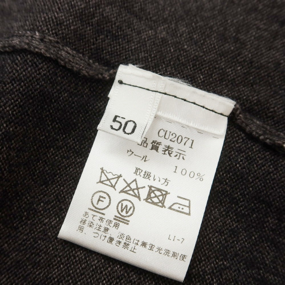 【中古】クルチアーニ CRUCIANI ガーメントダイ ウール Vネック プルオーバーニット ブラックブラウンメランジ【 50 】【 状態ランクC 】【 メンズ 】