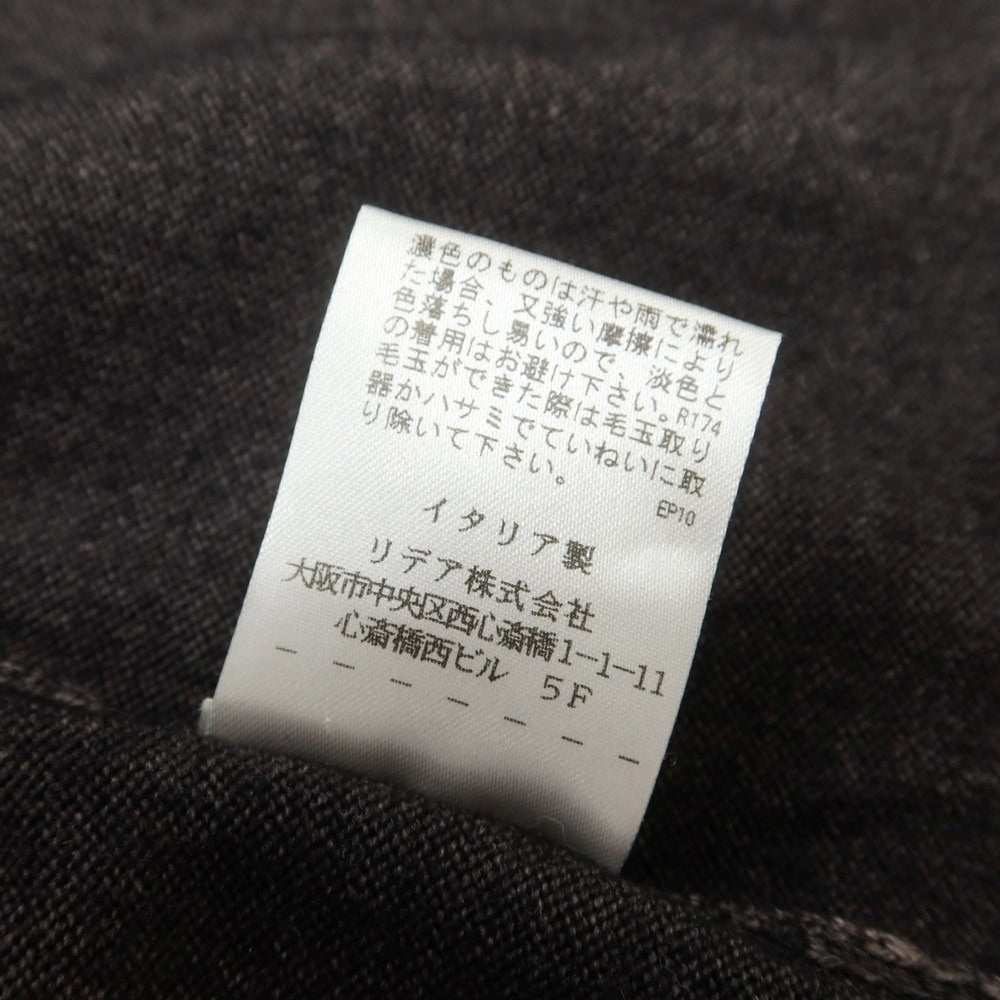 【中古】クルチアーニ CRUCIANI ガーメントダイ ウール Vネック プルオーバーニット ブラックブラウンメランジ【 50 】【 状態ランクC 】【 メンズ 】