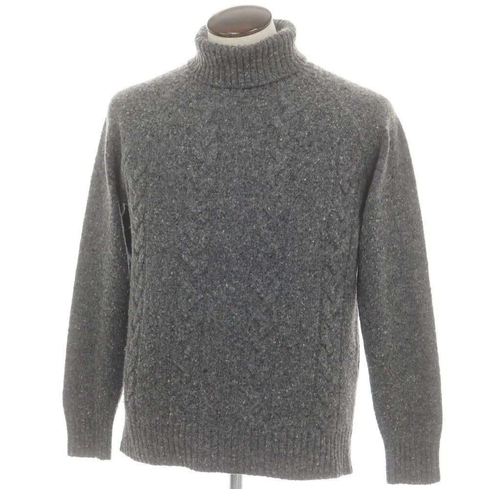 【中古】ベルウッド Bellwood ウールナイロン タートルネック プルオーバーニット グレー【 50 】【 状態ランクB 】【 メンズ 】