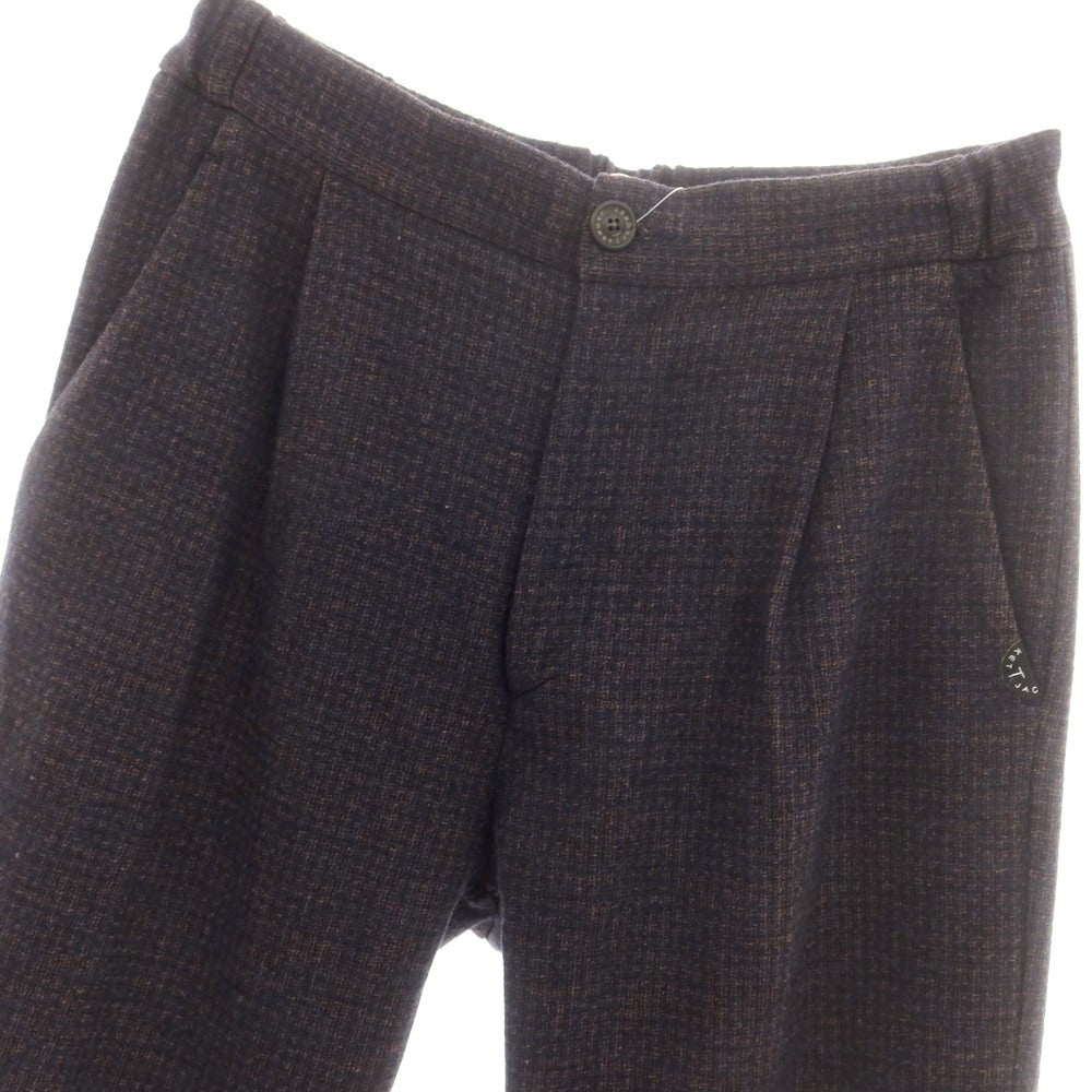 【中古】ティージャケット T-JACKET コットンウール ジャージー イージースラックスパンツ パープルxライトブラウン【 XL 】【 状態ランクB 】【 メンズ 】