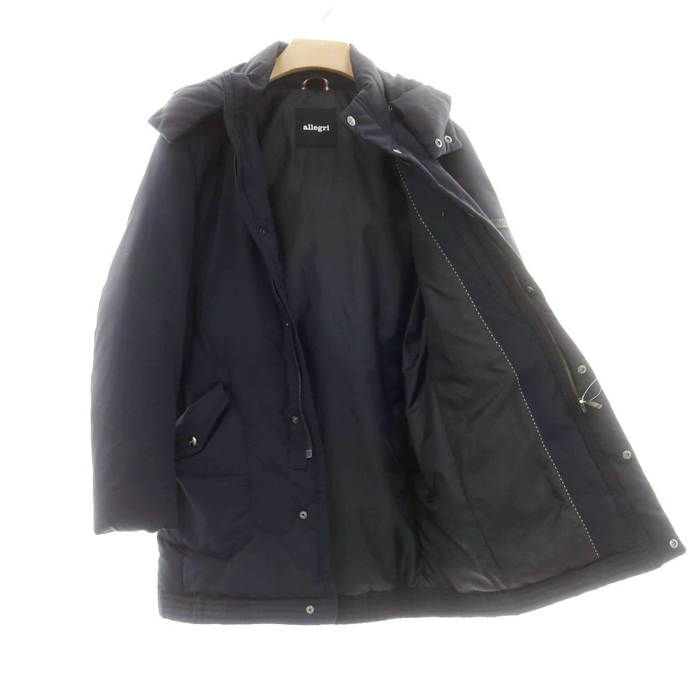 【中古】アレグリ Allegri ナイロンポリエステル ダウンコート ネイビー【 46 】【 状態ランクB 】【 メンズ 】