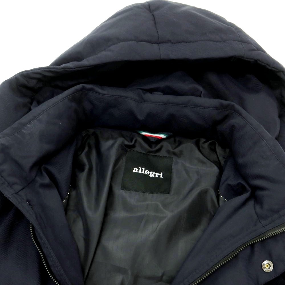 【中古】アレグリ Allegri ナイロンポリエステル ダウンコート ネイビー【 46 】【 状態ランクB 】【 メンズ 】