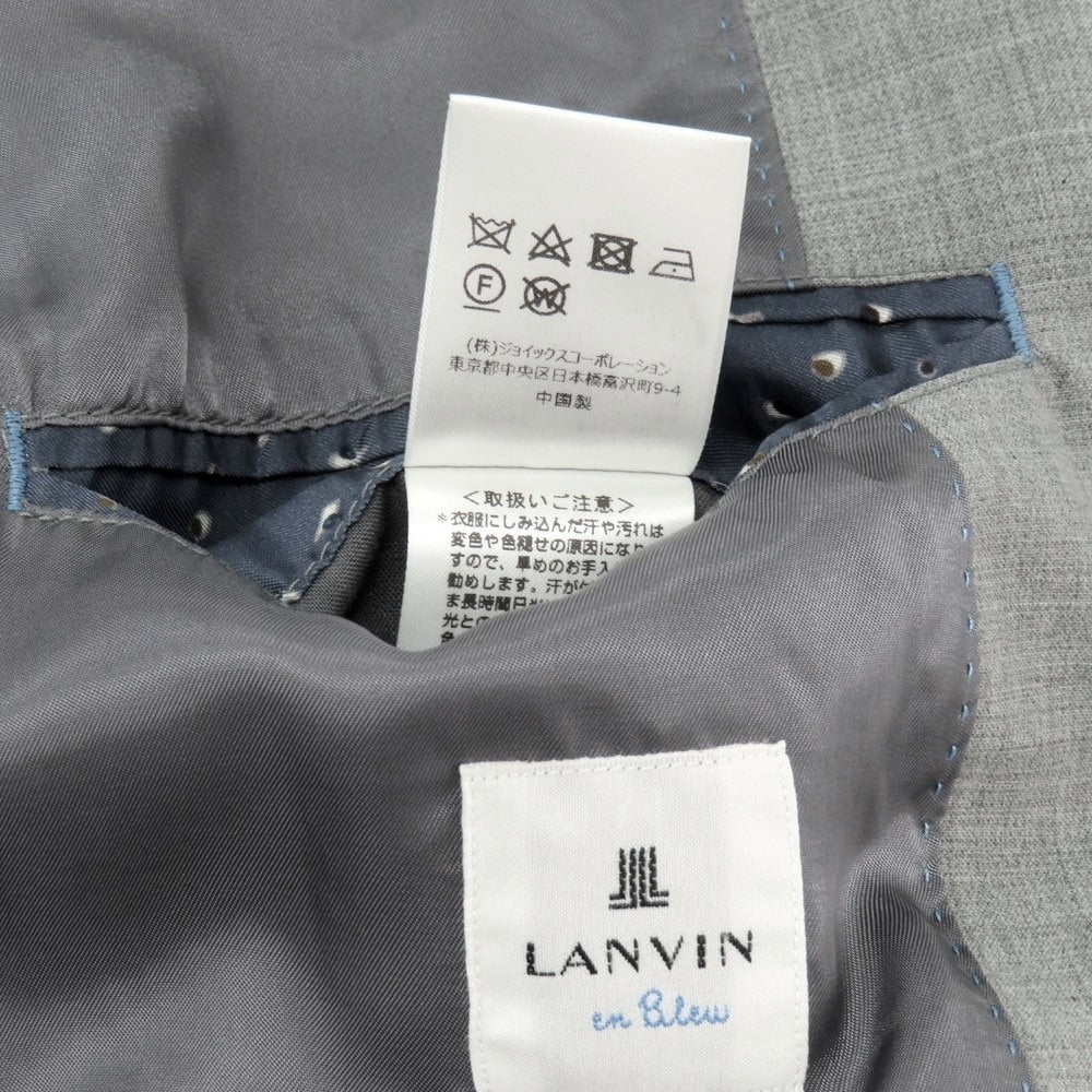 【中古】ランバンオンブルー LANVIN en Bleu ウールポリエステル ステンカラーコート グレー【 48 】【 状態ランクB 】【 メンズ 】