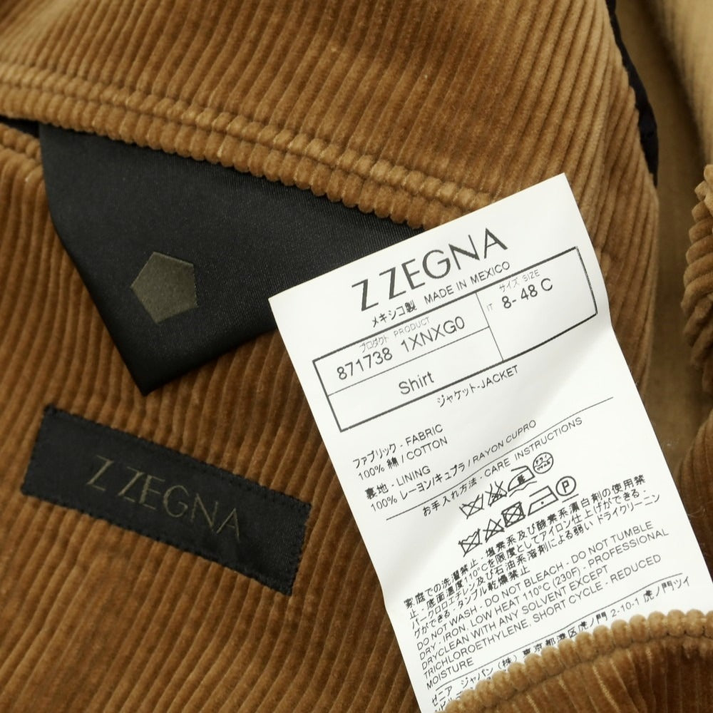 【中古】ジーゼニア Z Zegna コーデュロイ 2B カジュアルジャケット イエローオーカー【 48 】【 状態ランクC 】【 メンズ 】