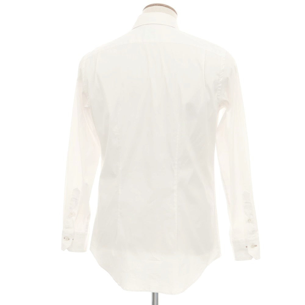 【中古】ポールスミス Paul Smith ストレッチ コットンナイロン レギュラーカラー ドレスシャツ ホワイト【 M 】【 状態ランクC 】【 メンズ 】