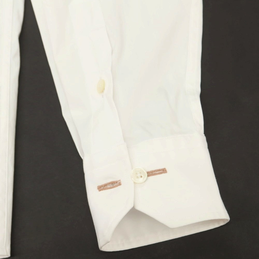 【中古】ポールスミス Paul Smith ストレッチ コットンナイロン レギュラーカラー ドレスシャツ ホワイト【 M 】【 状態ランクC 】【 メンズ 】