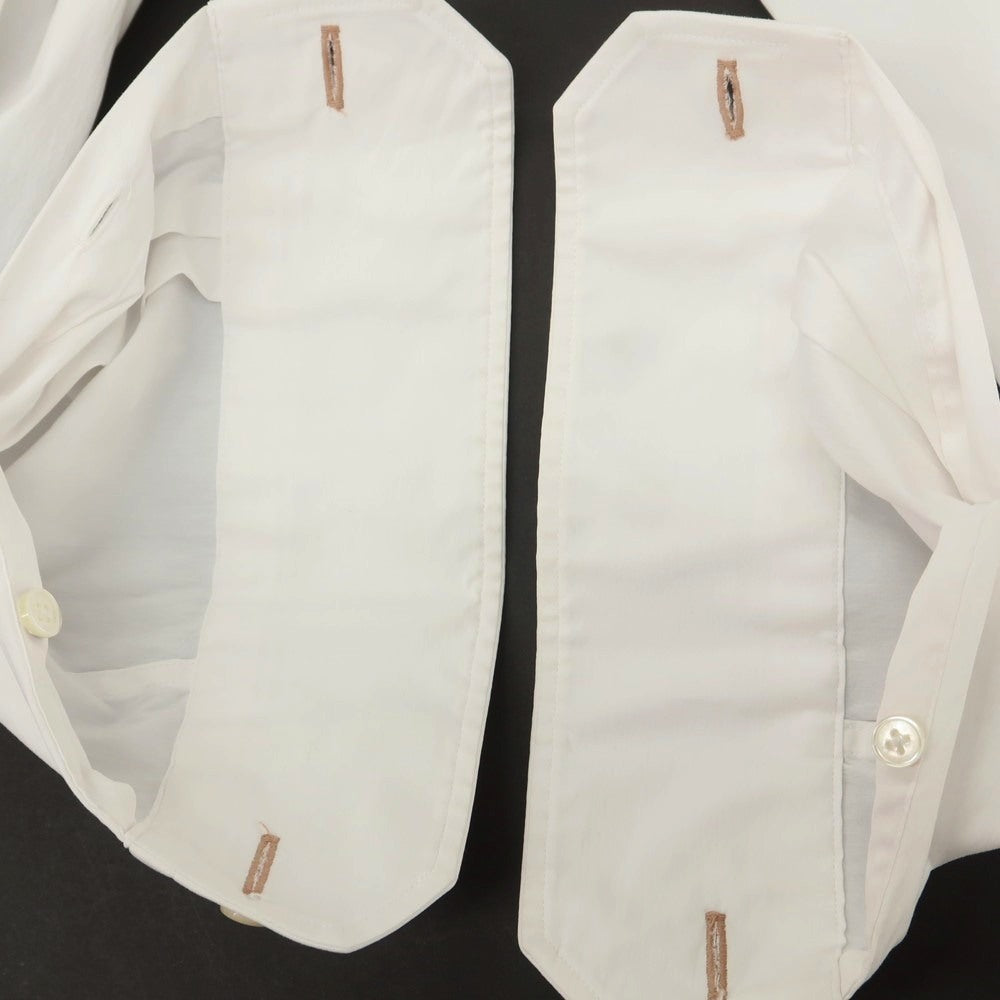 【中古】ポールスミス Paul Smith ストレッチ コットンナイロン レギュラーカラー ドレスシャツ ホワイト【 M 】【 状態ランクC 】【 メンズ 】