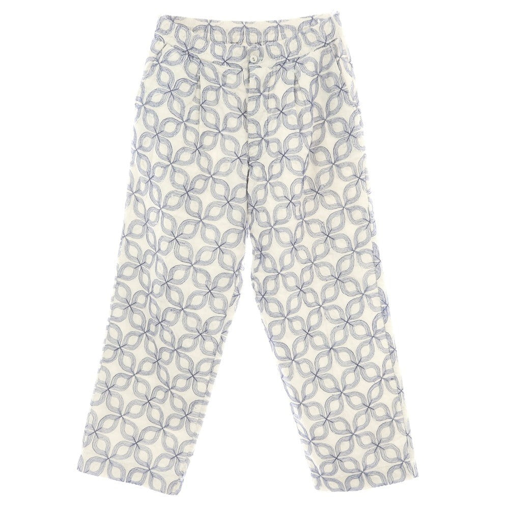 【中古】ピリオドフィーチャーズ PERIOD FEATURES コットン パンツ ホワイトxブルー【 3 】【 状態ランクB 】【 メンズ 】