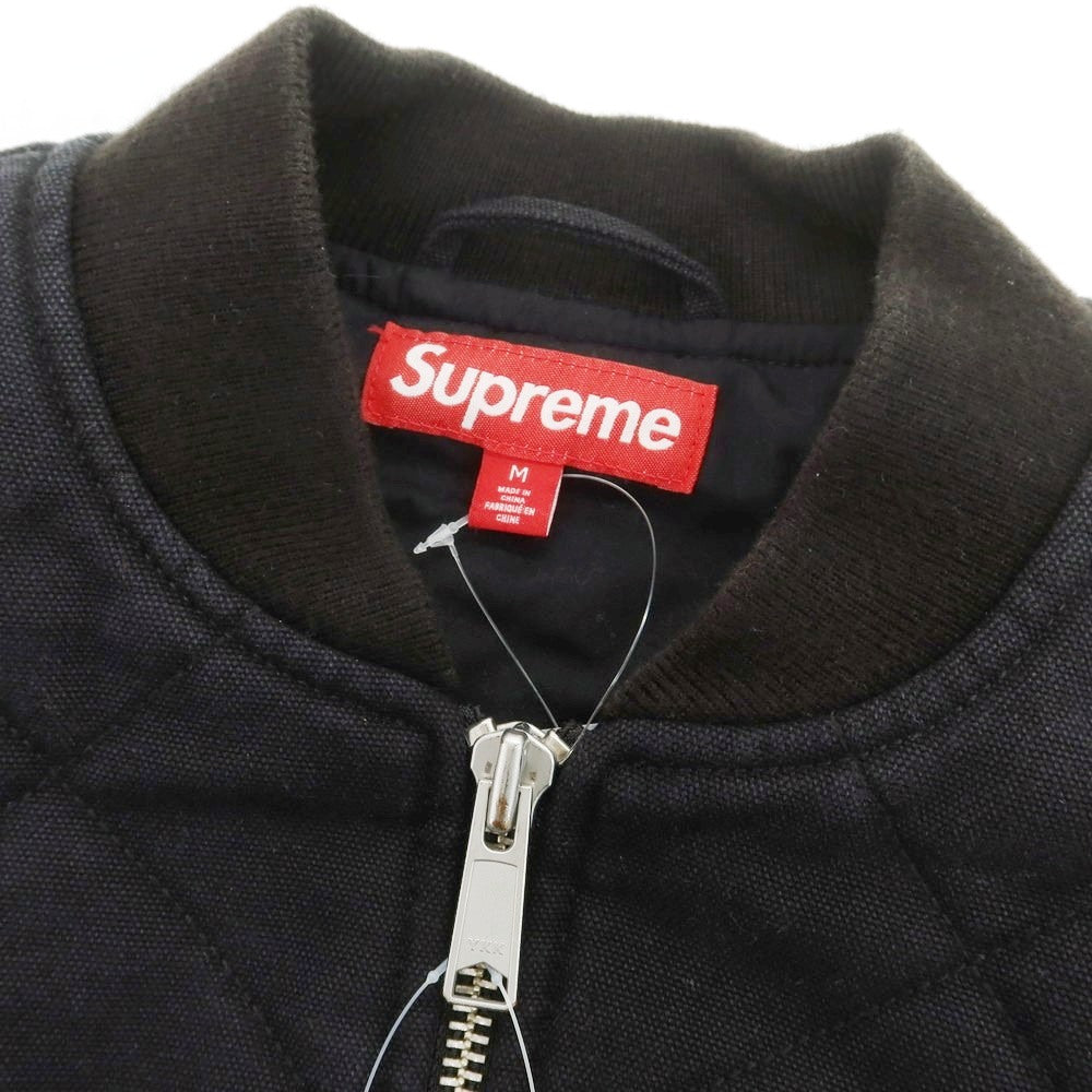 【中古】シュプリーム Supreme 2025年秋冬 Zip-Off Sleeve Quilted Bomber Jacket 中綿ブルゾン ブラック【 M 】【 状態ランクA 】【 メンズ 】