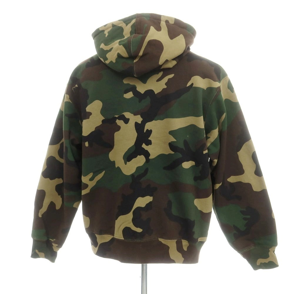 【中古】シュプリーム Supreme 2025年秋冬 Collegiate Applique Zip Up Hooded Sweatshirt スウェット パーカー グリーンxブラウン【 M 】【 状態ランクB 】【 メンズ 】
