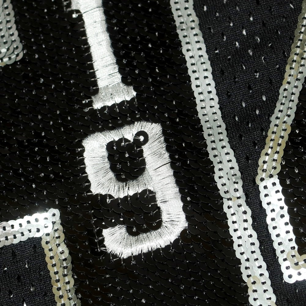 【中古】シュプリーム Supreme 2025年秋冬 Sequin Football Jersey フットボールジャージー ブラック【 M 】【 状態ランクA 】【 メンズ 】