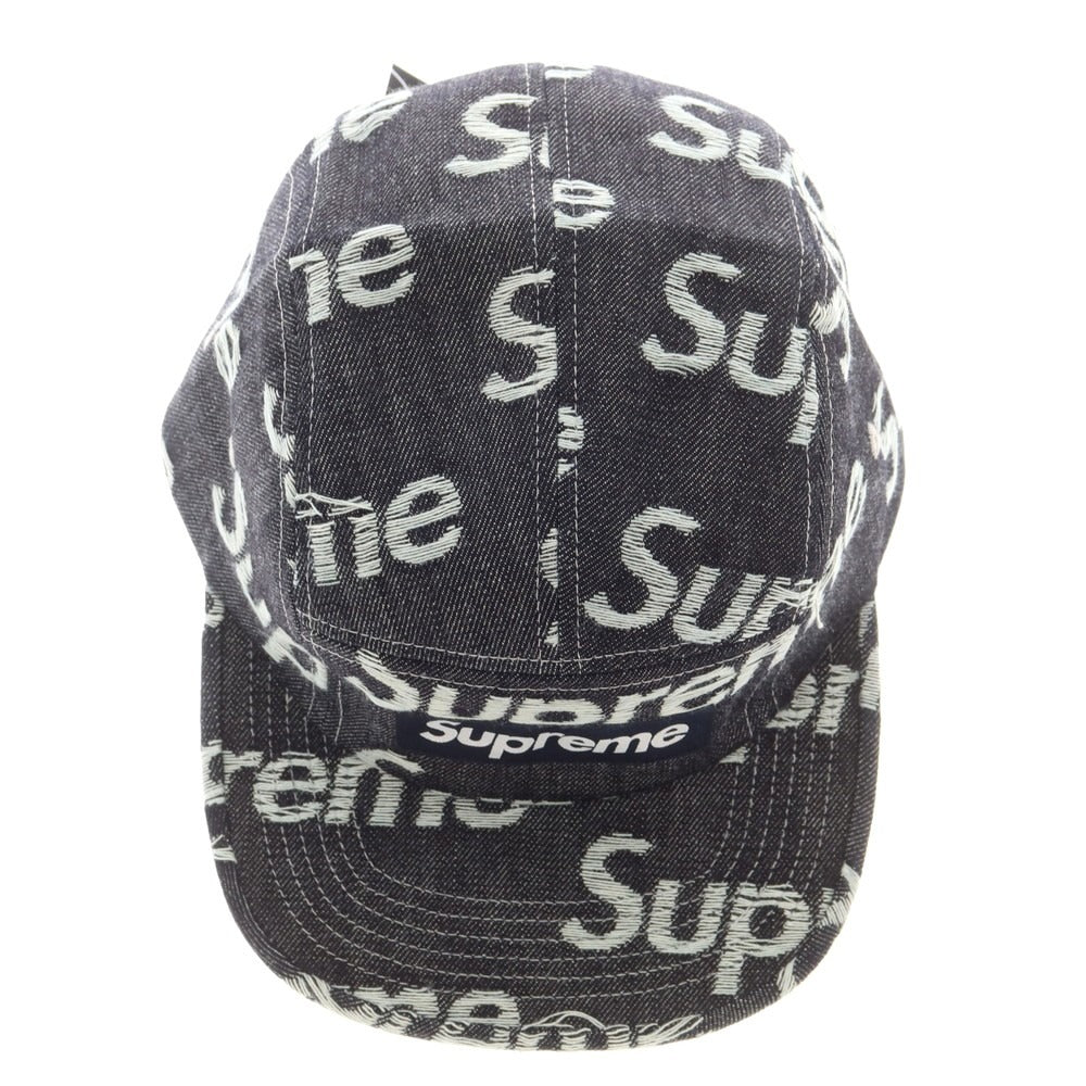【中古】シュプリーム Supreme 2025年秋冬 Jacquard Logos Denim Camp Cap ベースボールキャップ ダークネイビー【 ONE SIZE(58cm) 】【 状態ランクA 】【 メンズ 】