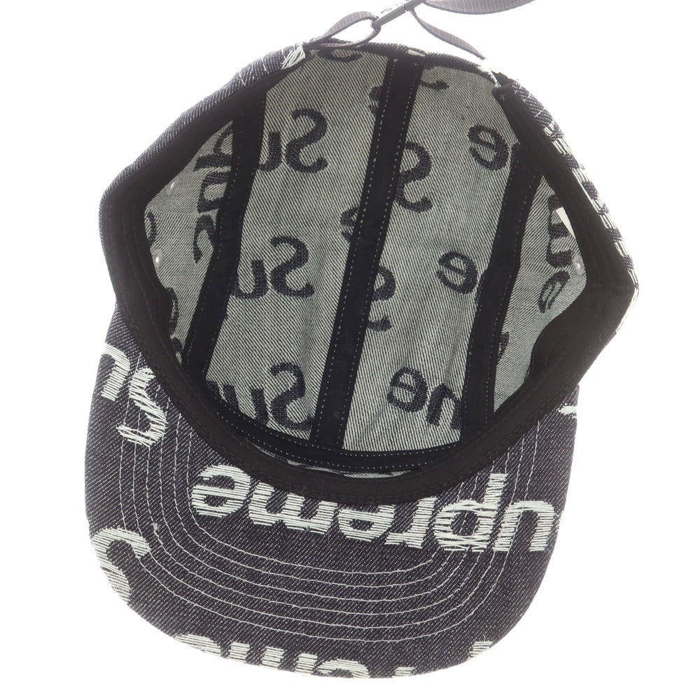 【中古】シュプリーム Supreme 2025年秋冬 Jacquard Logos Denim Camp Cap ベースボールキャップ ダークネイビー【 ONE SIZE(58cm) 】【 状態ランクA 】【 メンズ 】