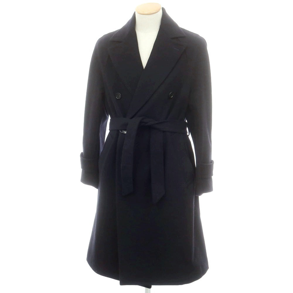 【中古】ティト アレグレット TITO ALLEGRETTO ウールカシミヤ ダブルブレストコート ダークネイビー【 44 】【 状態ランクB 】【 メンズ 】