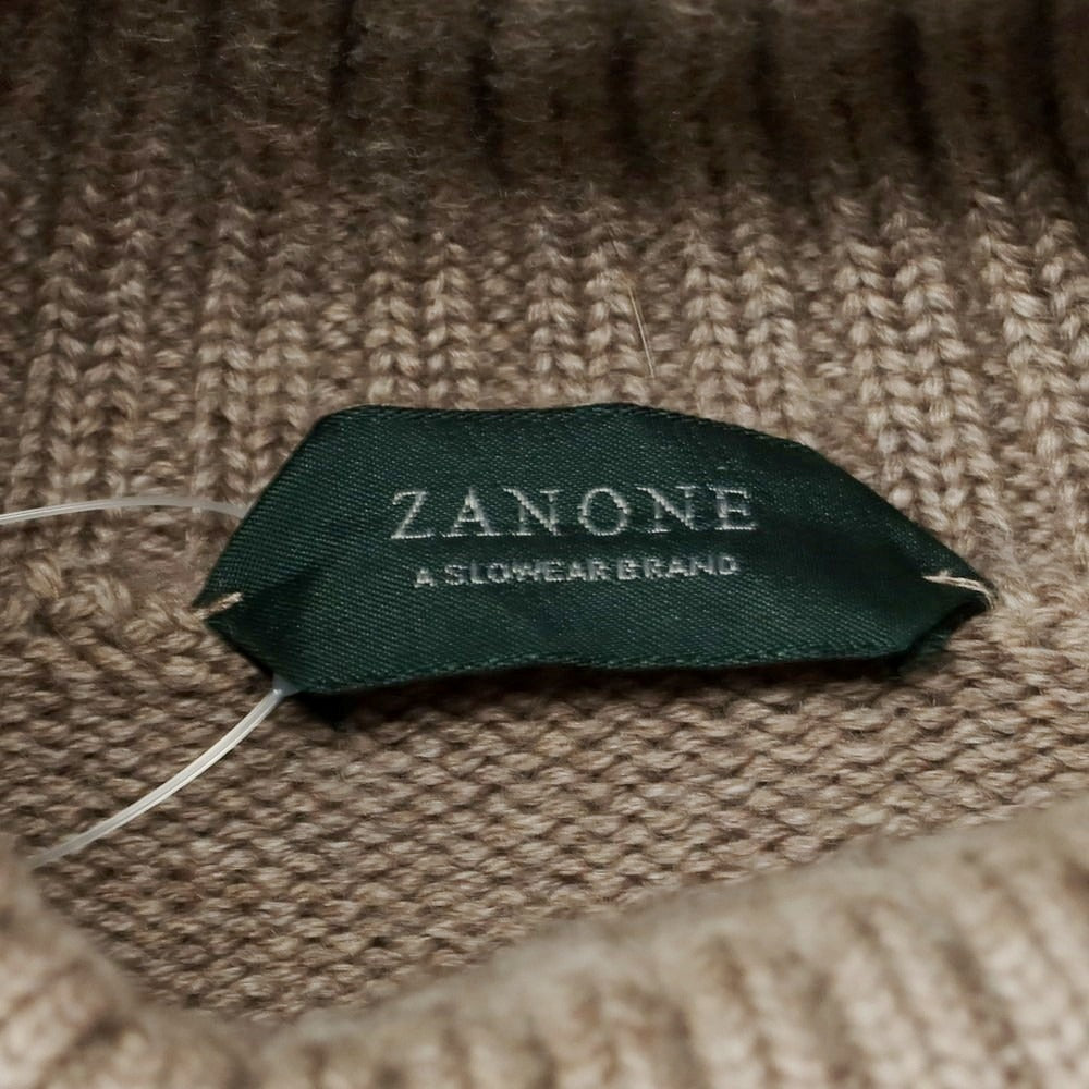 【中古】ザノーネ ZANONE ミドルゲージウール タートルネックニット グレーブラウン【 46 】【 状態ランクB 】【 メンズ 】