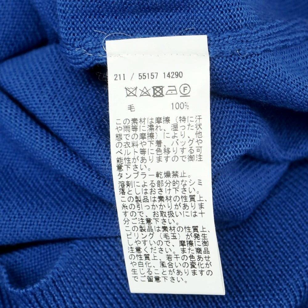 【中古】グランサッソ GRAN SASSO ハイゲージウール タートルネックニット ブルー【 46 】【 状態ランクB 】【 メンズ 】