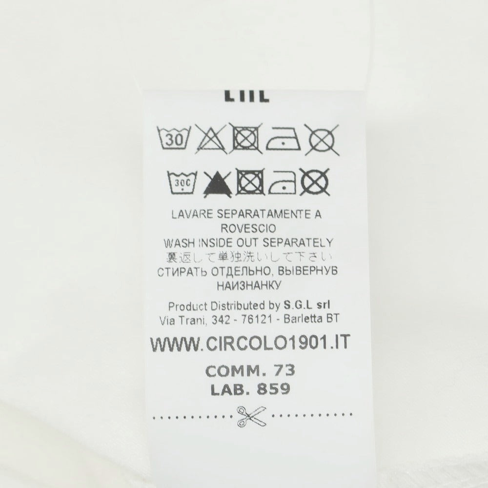 【中古】チルコロ1901 CIRCOLO 1901 ストレッチコットン タートルネック長袖Tシャツ ホワイト【 S 】【 状態ランクB 】【 メンズ 】