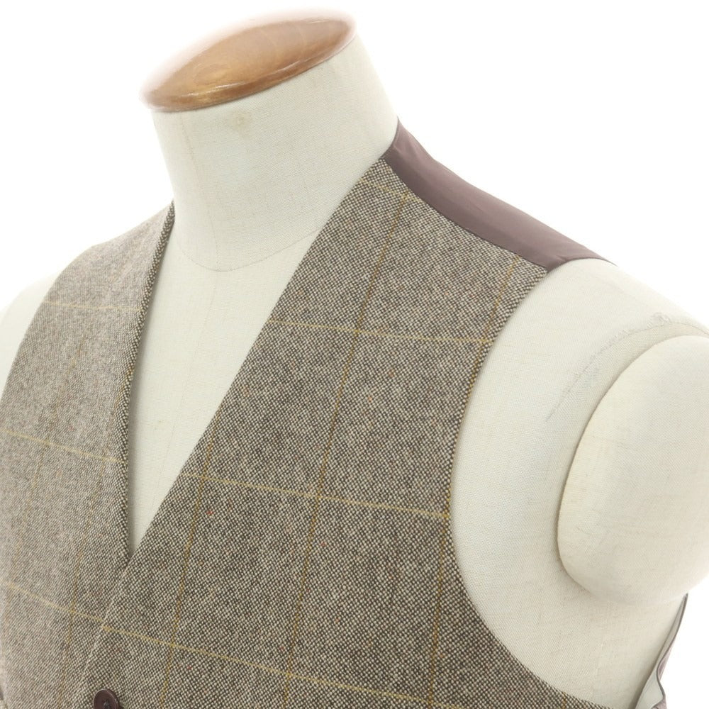 【中古】バタクハウスカット batak house cut ウール カジュアル系ジレ ブラウン【 サイズ表記なし(M位) 】【 状態ランクC 】【 メンズ 】