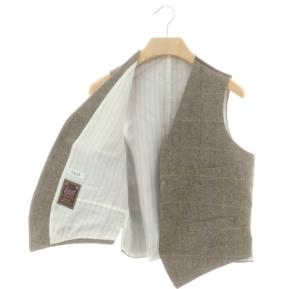 【中古】バタクハウスカット batak house cut ウール カジュアル系ジレ ブラウン【 サイズ表記なし(M位) 】【 状態ランクC 】【 メンズ 】