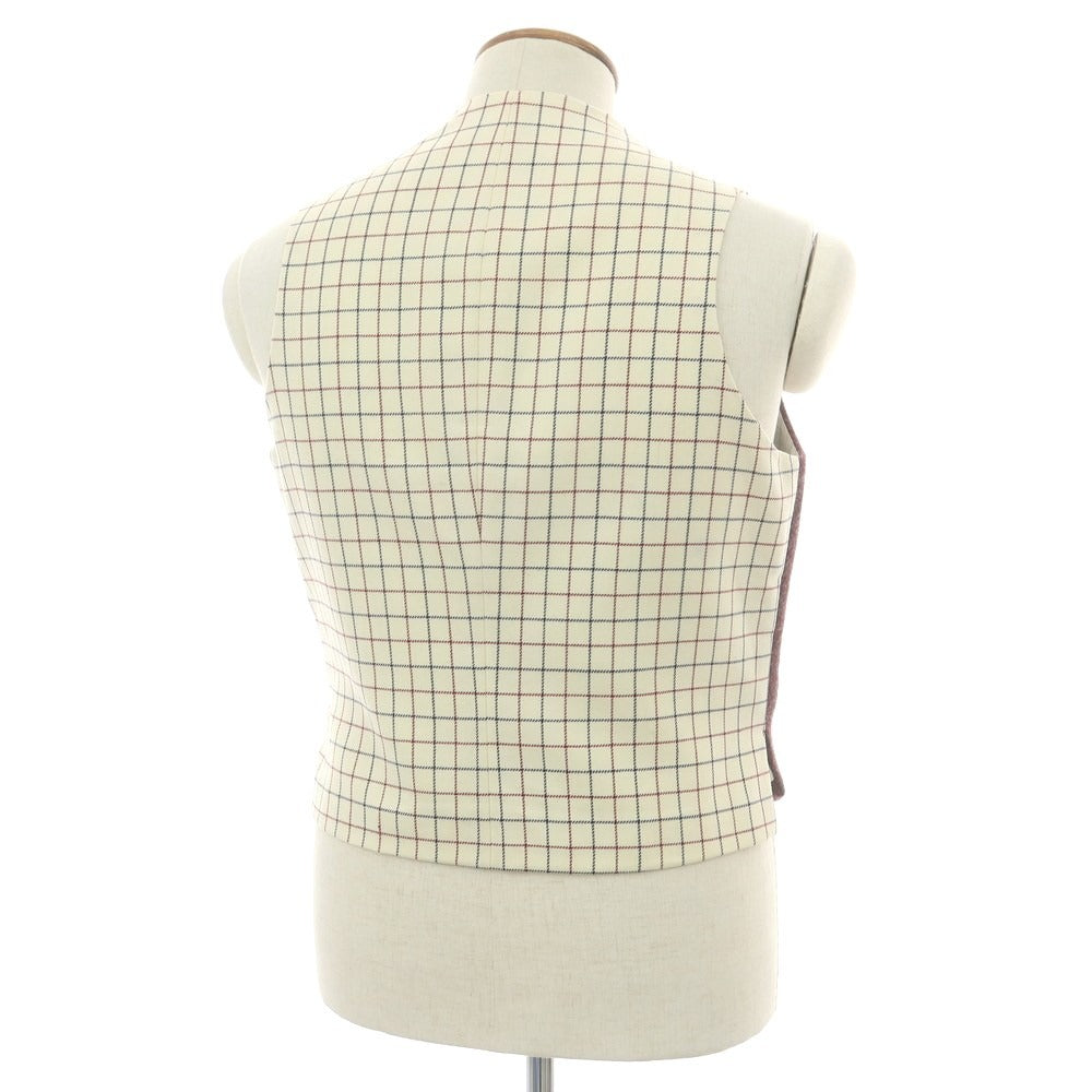 【中古】バタクハウスカット batak house cut ハリスツイード カジュアル系ジレ ボルドー【 サイズ表記なし(M位) 】【 状態ランクB 】【 メンズ 】