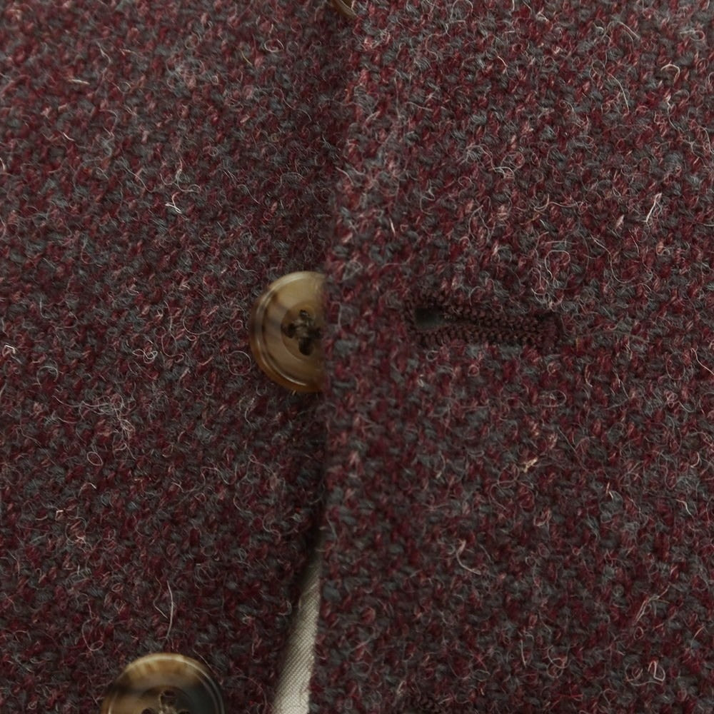 【中古】バタクハウスカット batak house cut ハリスツイード カジュアル系ジレ ボルドー【 サイズ表記なし(M位) 】【 状態ランクB 】【 メンズ 】