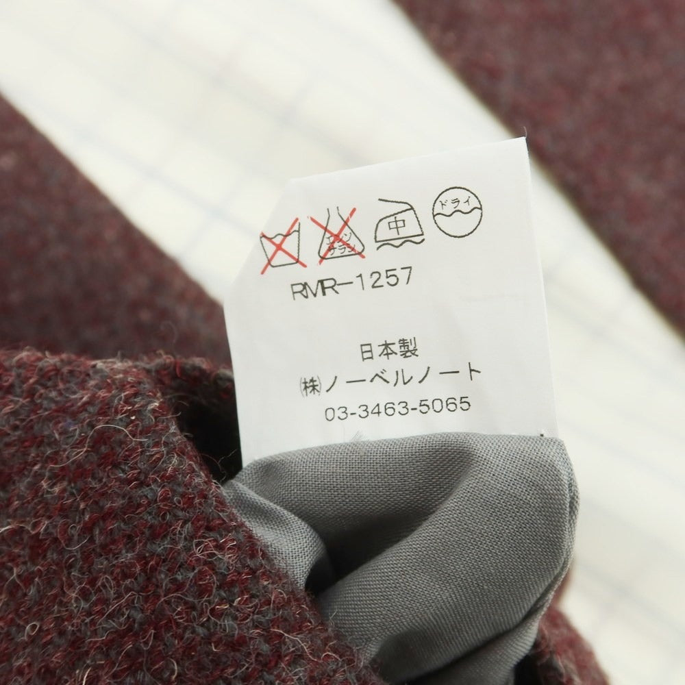 【中古】バタクハウスカット batak house cut ハリスツイード カジュアル系ジレ ボルドー【 サイズ表記なし(M位) 】【 状態ランクB 】【 メンズ 】