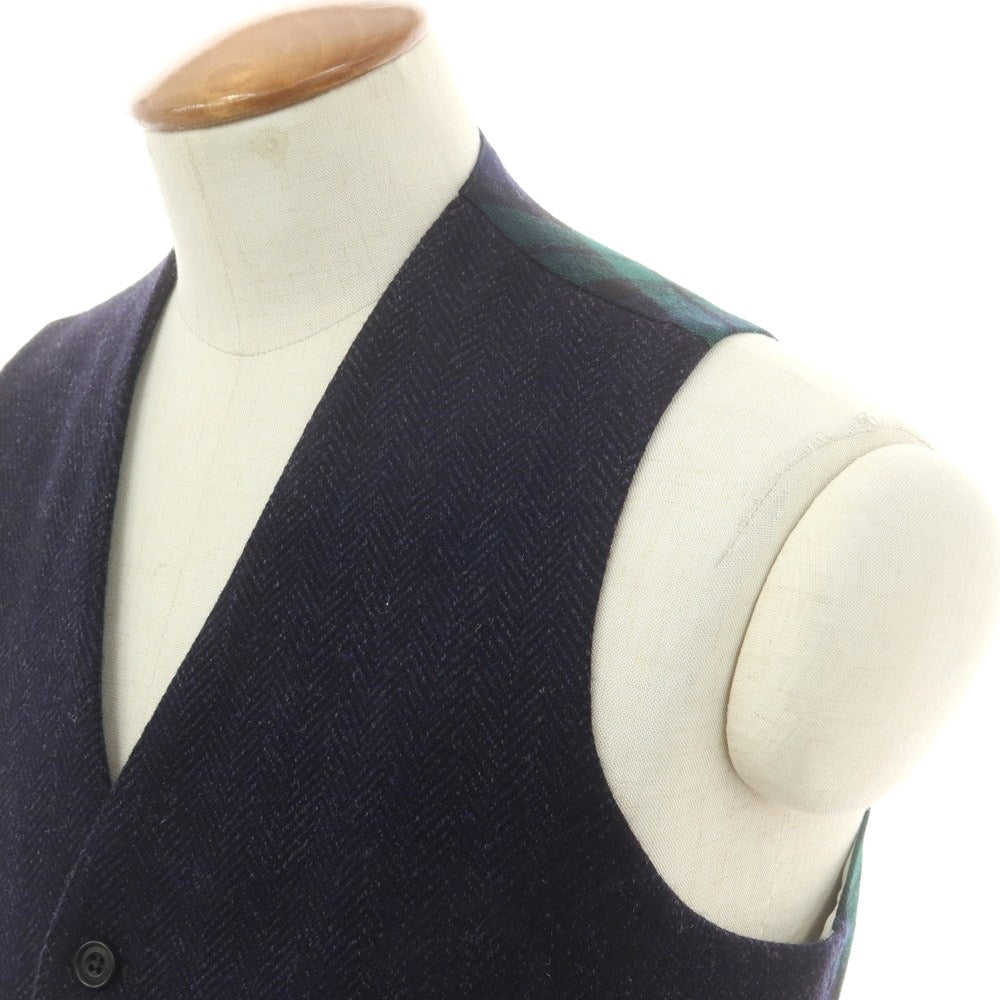 【中古】バタクハウスカット batak house cut ウール カジュアル系ジレ ネイビー【 サイズ表記なし(M位) 】【 状態ランクB 】【 メンズ 】