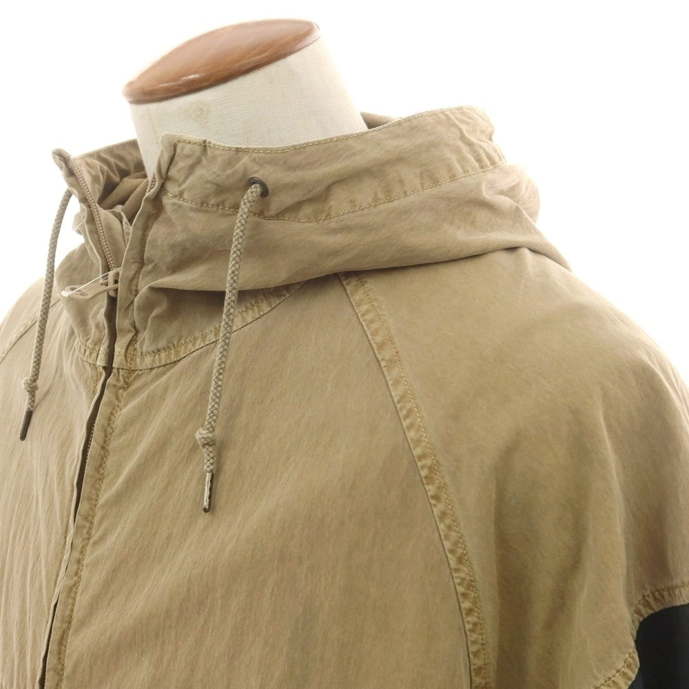 【中古】エスエスズィー SSZ コットンナイロン フーデッド シェルジャケット ベージュxダークグリーン【 M 】【 状態ランクB 】【 メンズ 】