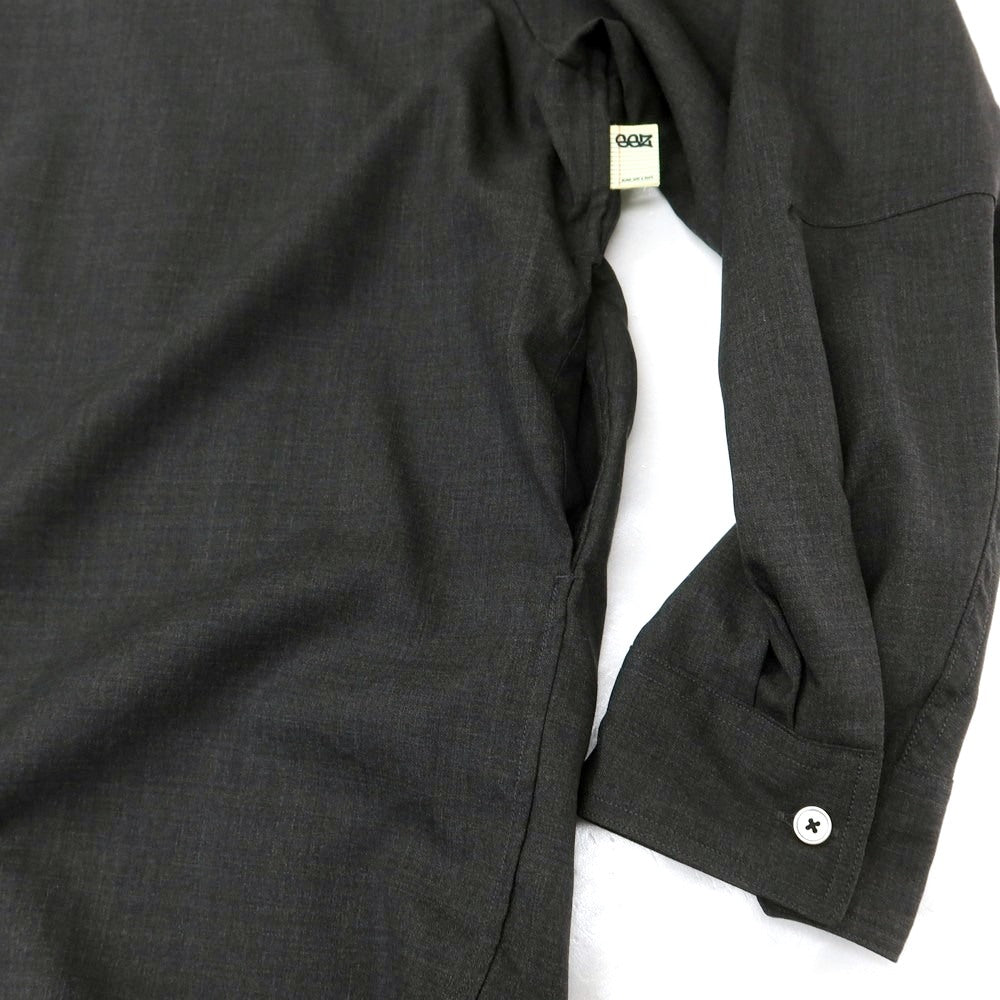 【中古】エスエスズィー SSZ 2025年秋冬 ウール レギュラーカラー カジュアルシャツ ダークグレー【 M 】【 状態ランクA 】【 メンズ 】