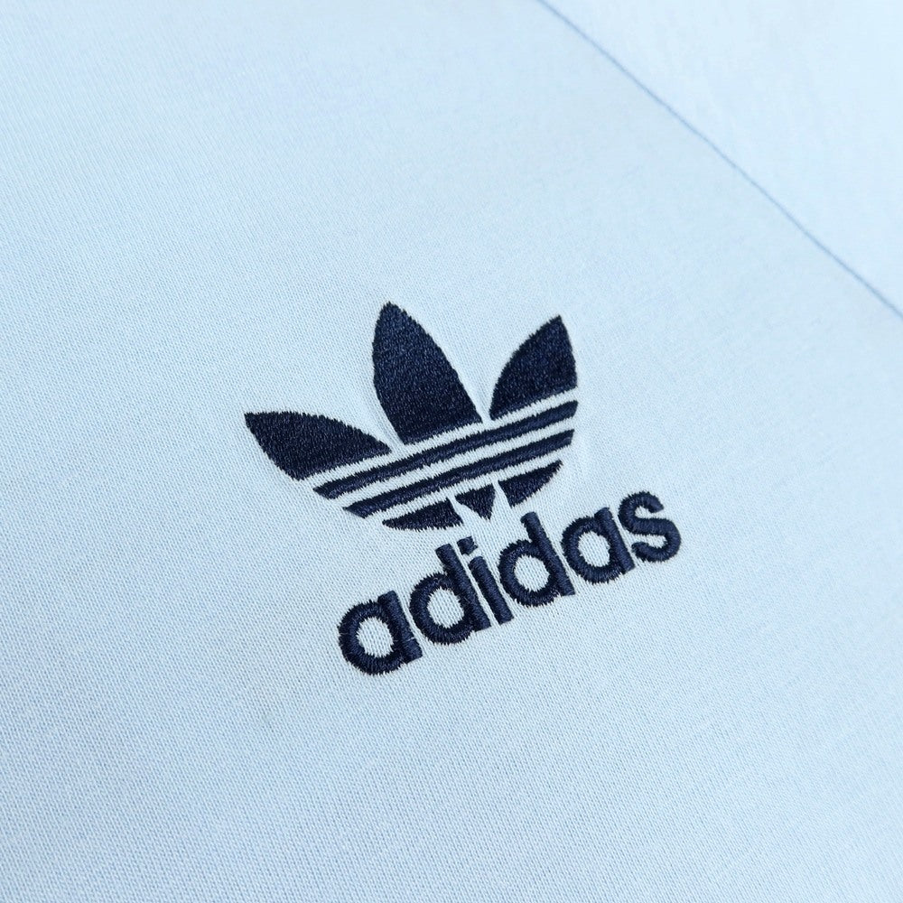 【中古】アディダス adidas コットン クルーネック 半袖Tシャツ ライトブルーxネイビー【サイズJPN:S】【 状態ランクB 】【 メンズ 】