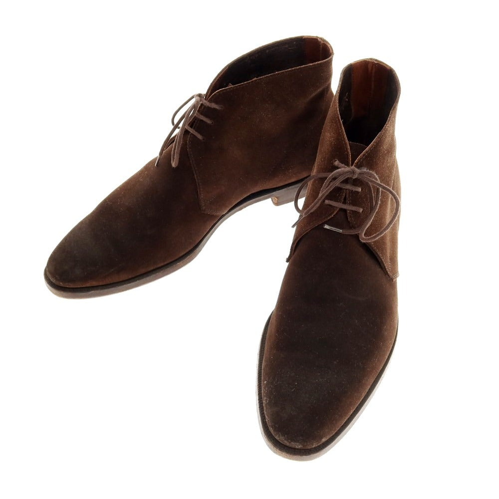 【中古】クロケットアンドジョーンズ CROCKETT&JONES CHAKKA スエード チャッカブーツ ダークブラウン【 6 1/2E 】【 状態ランクD 】【 メンズ 】