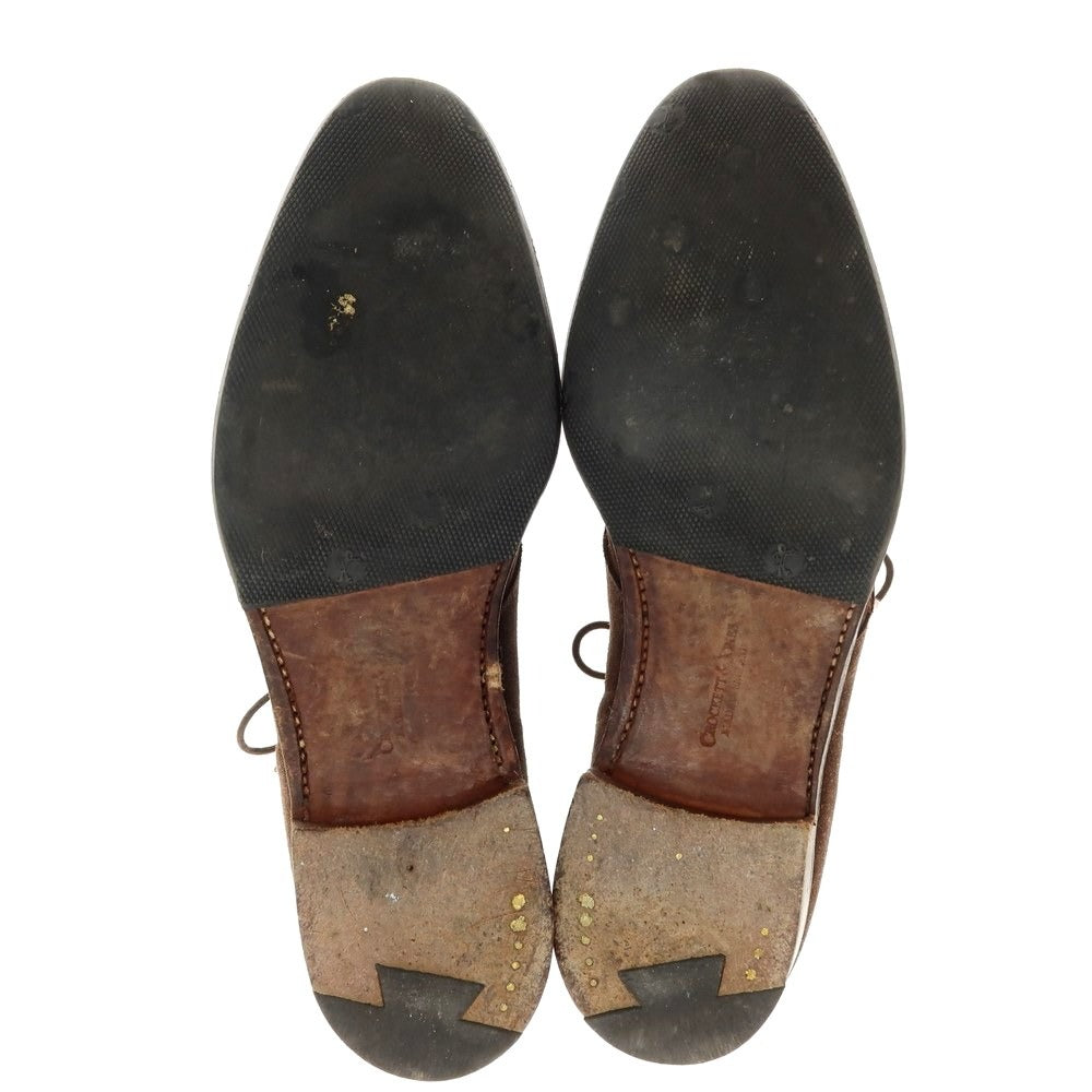 【中古】クロケットアンドジョーンズ CROCKETT&JONES CHAKKA スエード チャッカブーツ ダークブラウン【 6 1/2E 】【 状態ランクD 】【 メンズ 】