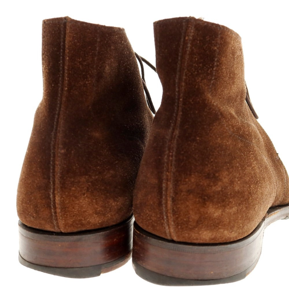 【中古】クロケットアンドジョーンズ CROCKETT&JONES CHAKKA スエード チャッカブーツ ダークブラウン【 6 1/2E 】【 状態ランクD 】【 メンズ 】