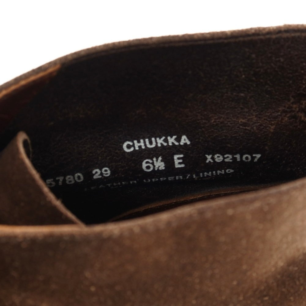 【中古】クロケットアンドジョーンズ CROCKETT&JONES CHAKKA スエード チャッカブーツ ダークブラウン【 6 1/2E 】【 状態ランクD 】【 メンズ 】