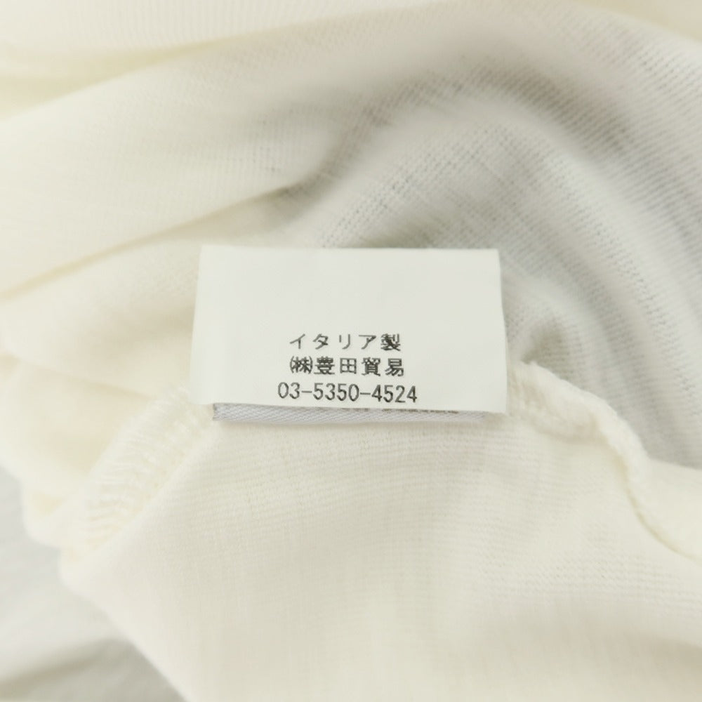 【中古】フィリッポ デ ローレンティス FILIPPO DE LAURENTIIS クレープコットン クルーネック 半袖Tシャツ アイボリー【サイズ46】【 状態ランクA 】【 メンズ 】