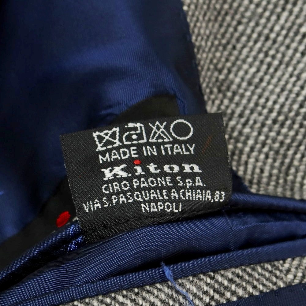 【中古】キートン Kiton カシミヤ 3B テーラードジャケット グレー【 46 】【 状態ランクB 】【 メンズ 】