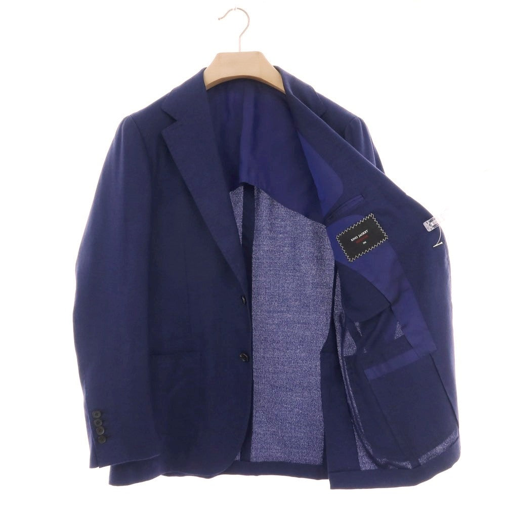 【中古】リングヂャケット RING JACKET MEISTER ウール系 3B テーラードジャケット ライトネイビー【 表記なし(M位) 】【 状態ランクB 】【 メンズ 】