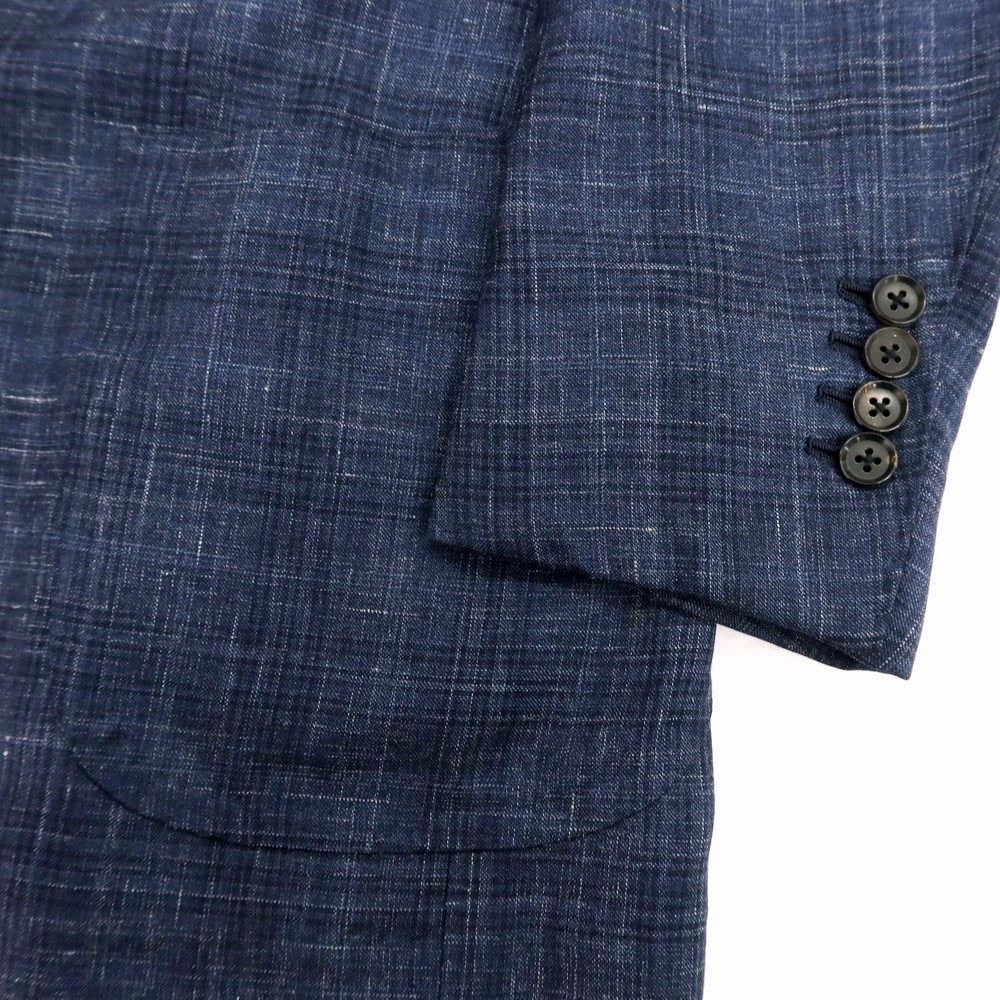 【中古】リングヂャケット RING JACKET MEISTER ウール系 3B テーラードジャケット ネイビー【 表記なし(M位) 】【 状態ランクC 】【 メンズ 】