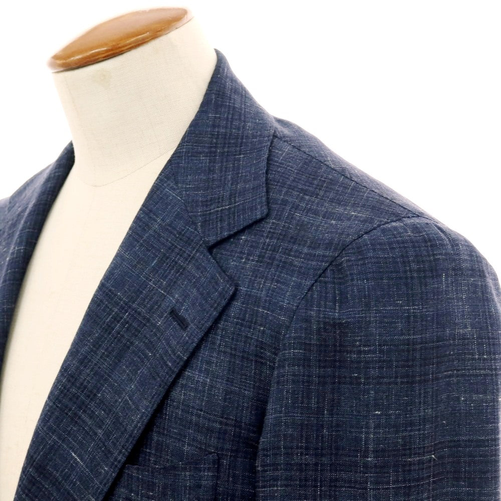 【中古】リングヂャケット RING JACKET MEISTER ウール系 3B テーラードジャケット ネイビー【 表記なし(M位) 】【 状態ランクC 】【 メンズ 】