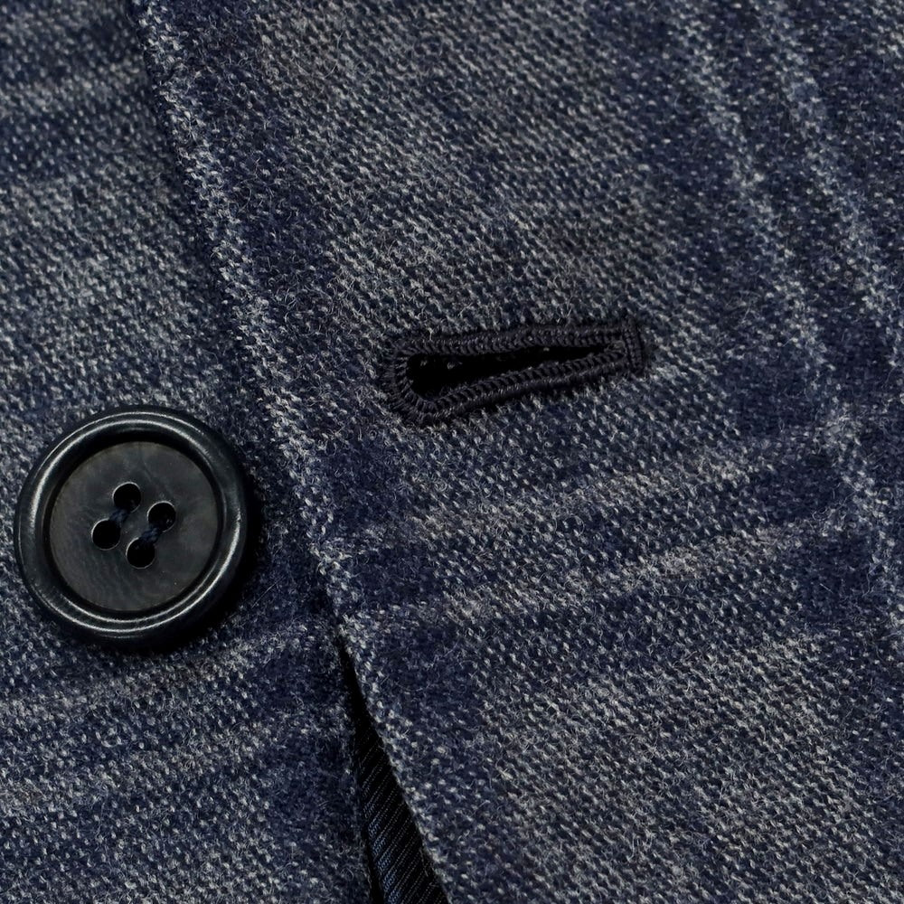 【中古】オラッツィオ ルチアーノ Orazio Luciano ウールカシミヤ チェック 3B テーラードジャケット グレーxネイビー【 46 】【 状態ランクB 】【 メンズ 】