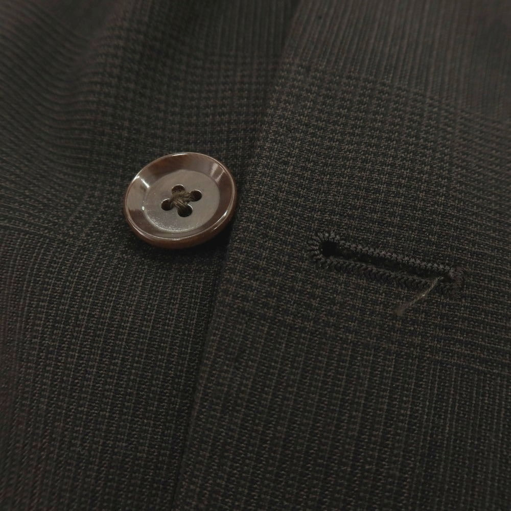 【中古】リングヂャケット RING JACKET New Balloon ストレッチ コットンウール チェック 2B テーラードジャケット ダークブラウン【 46 】【 状態ランクB 】【 メンズ 】