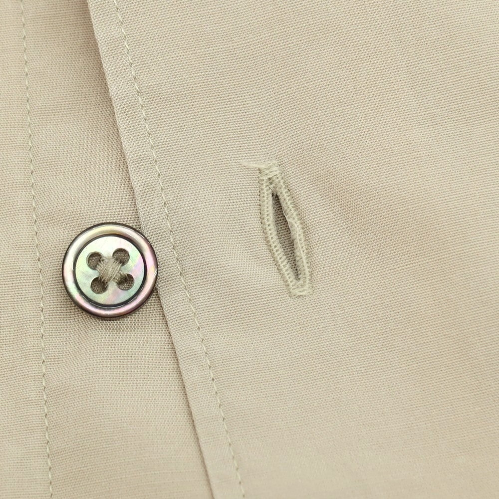 【中古】ビューティアンドユースユナイテッドアローズ BEAUTY&YOUTH UNITED ARROWS セルロースコットン バンドカラー 半袖シャツ グレージュ【サイズM】【 状態ランクC 】【 メンズ 】